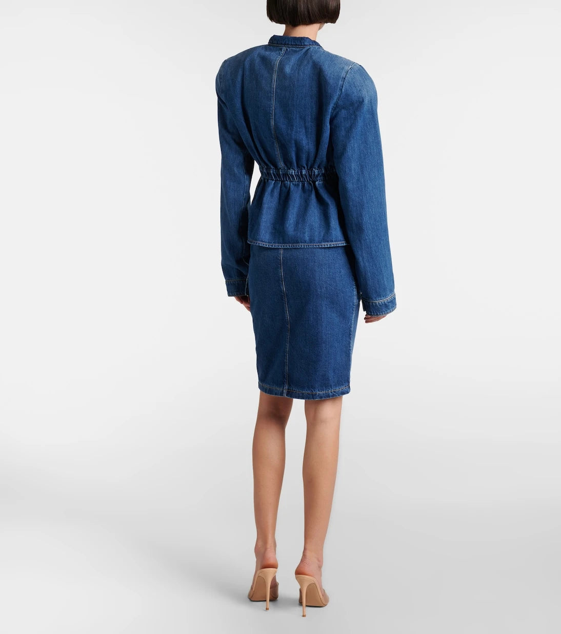 Nensi Dojaka - Gathered denim jacket