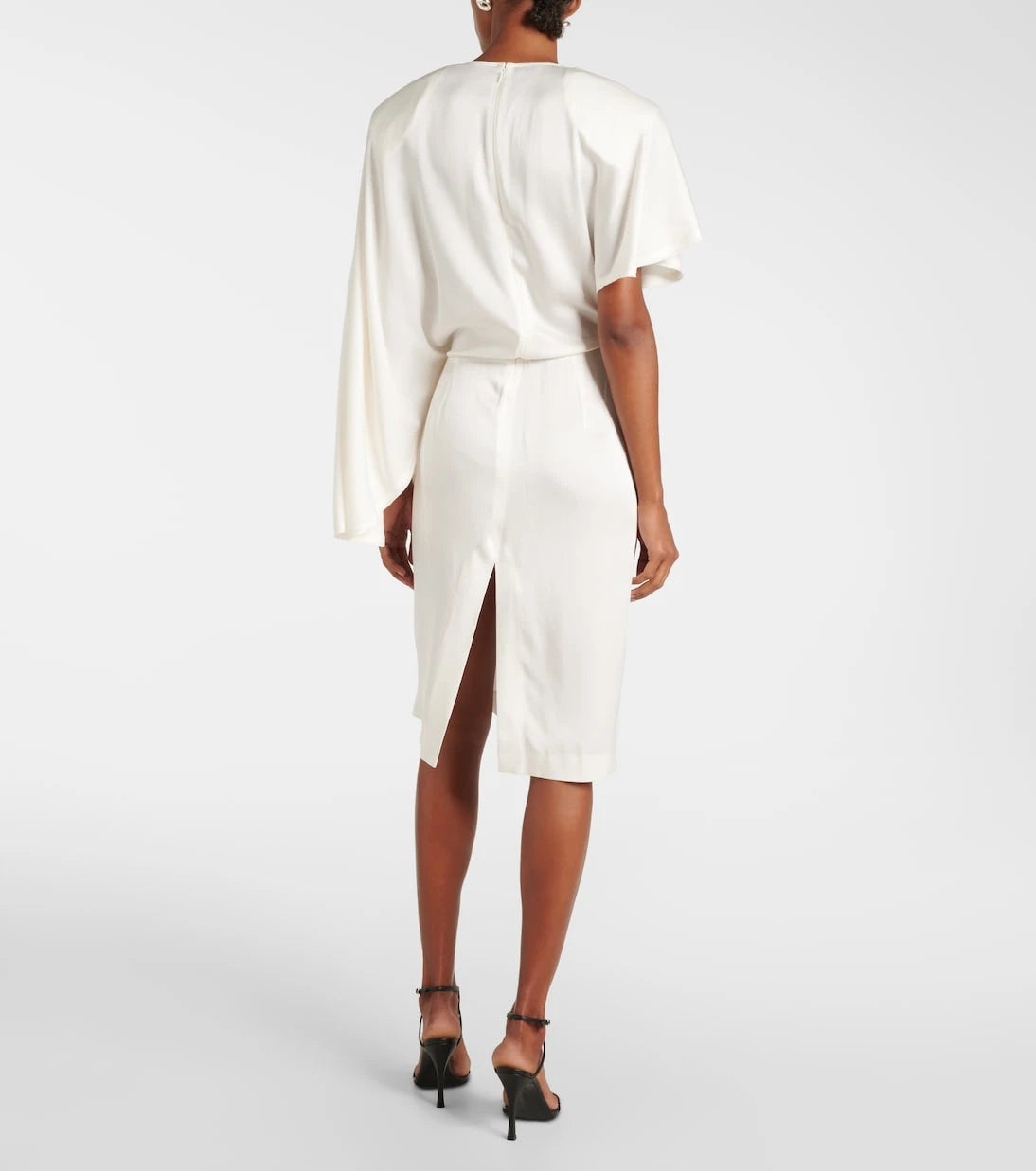 Stella McCartney - Asymmetric crêpe satin midi dress