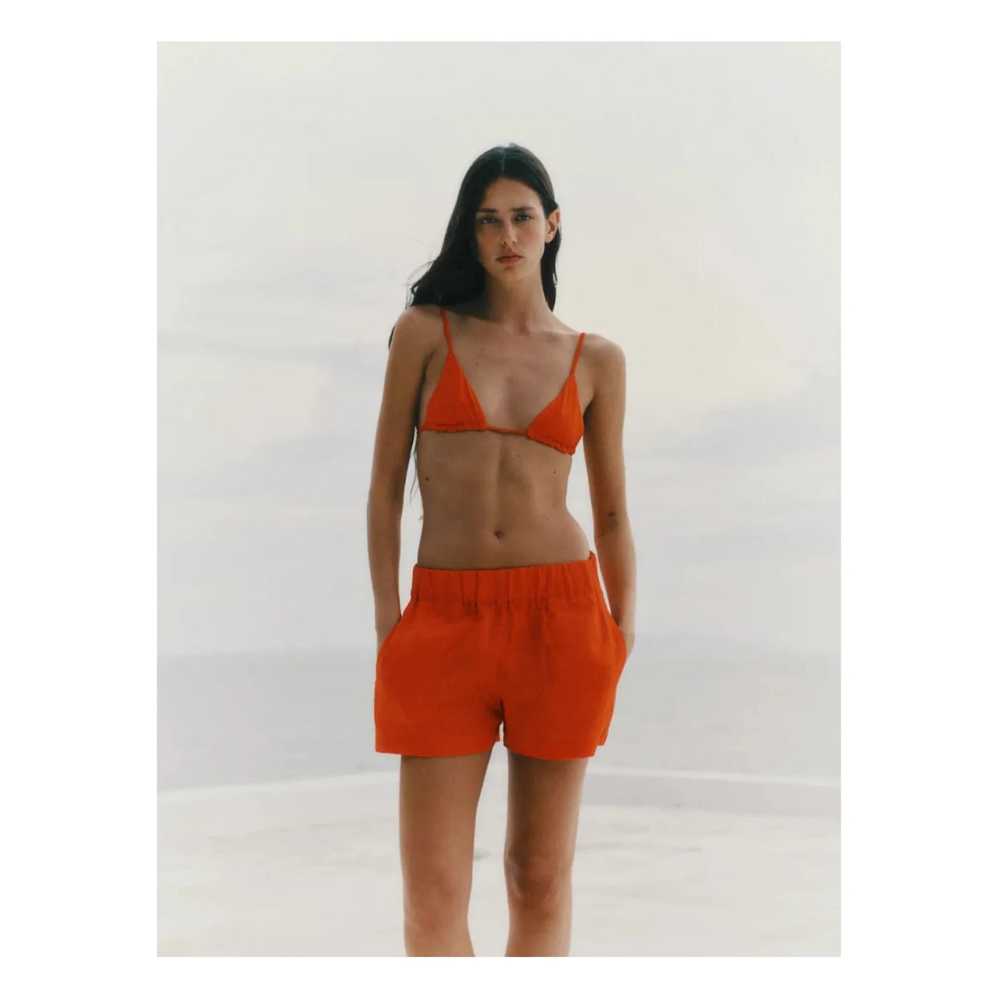 Vanessa Sposi - Linen High Waist Short | Red