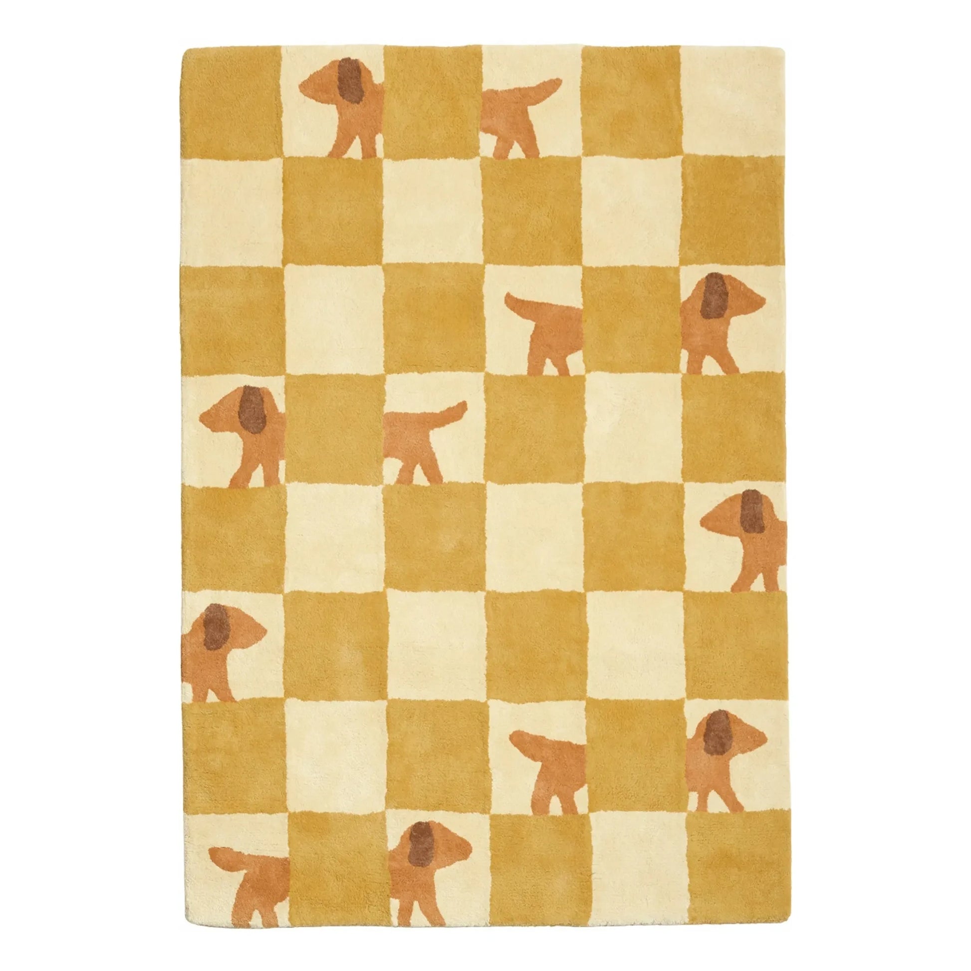 Bleuu-studio - Walter Damier rug | Ochre