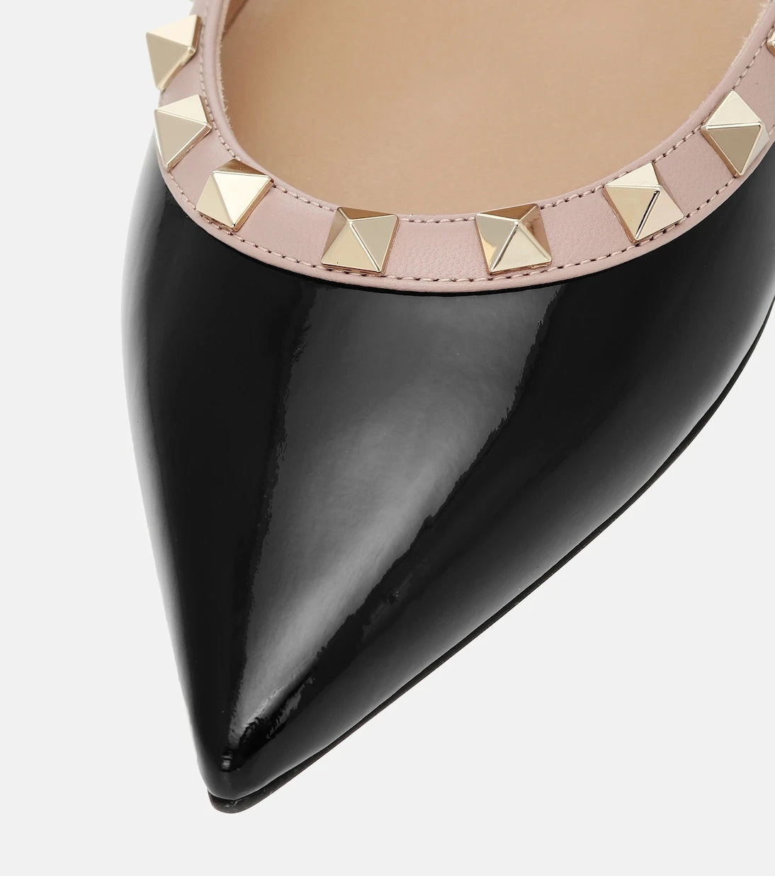 Valentino Garavani - Rockstud patent leather ballet flats