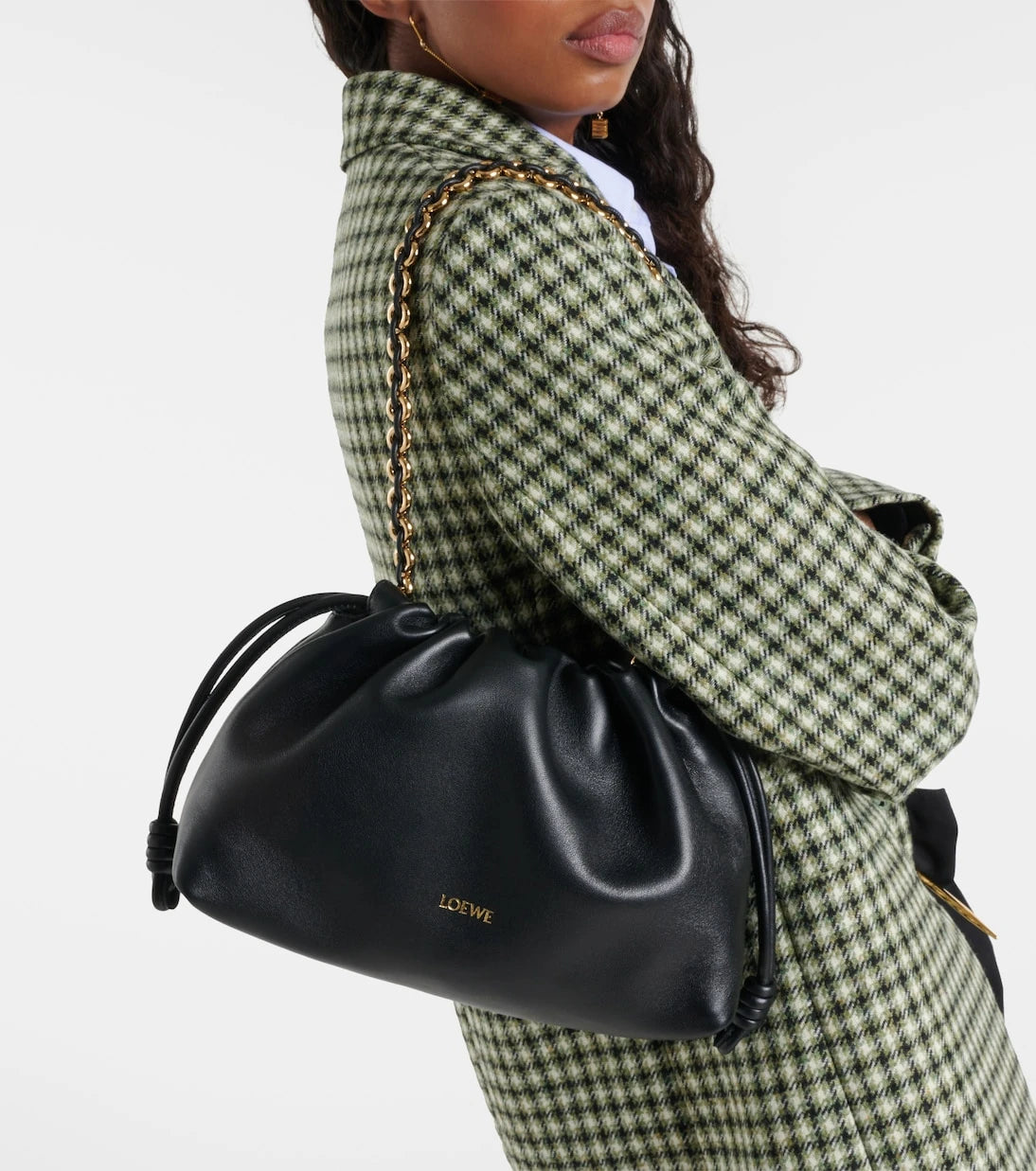 Loewe - حقيبة كلاتش فلامنكو صغيرة من الجلد