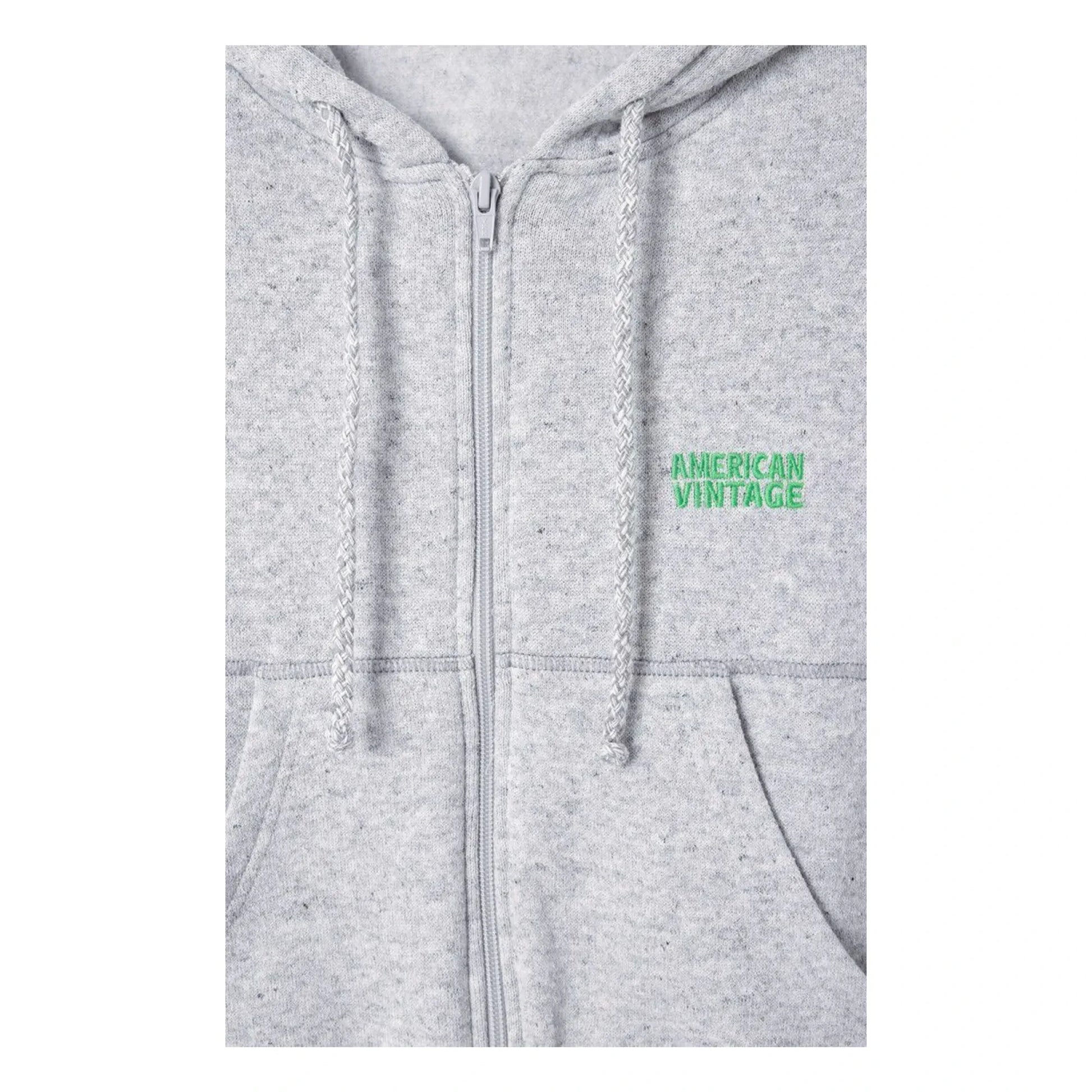 American Vintage - Evona Zipped Sweatshirt | Light eather grey