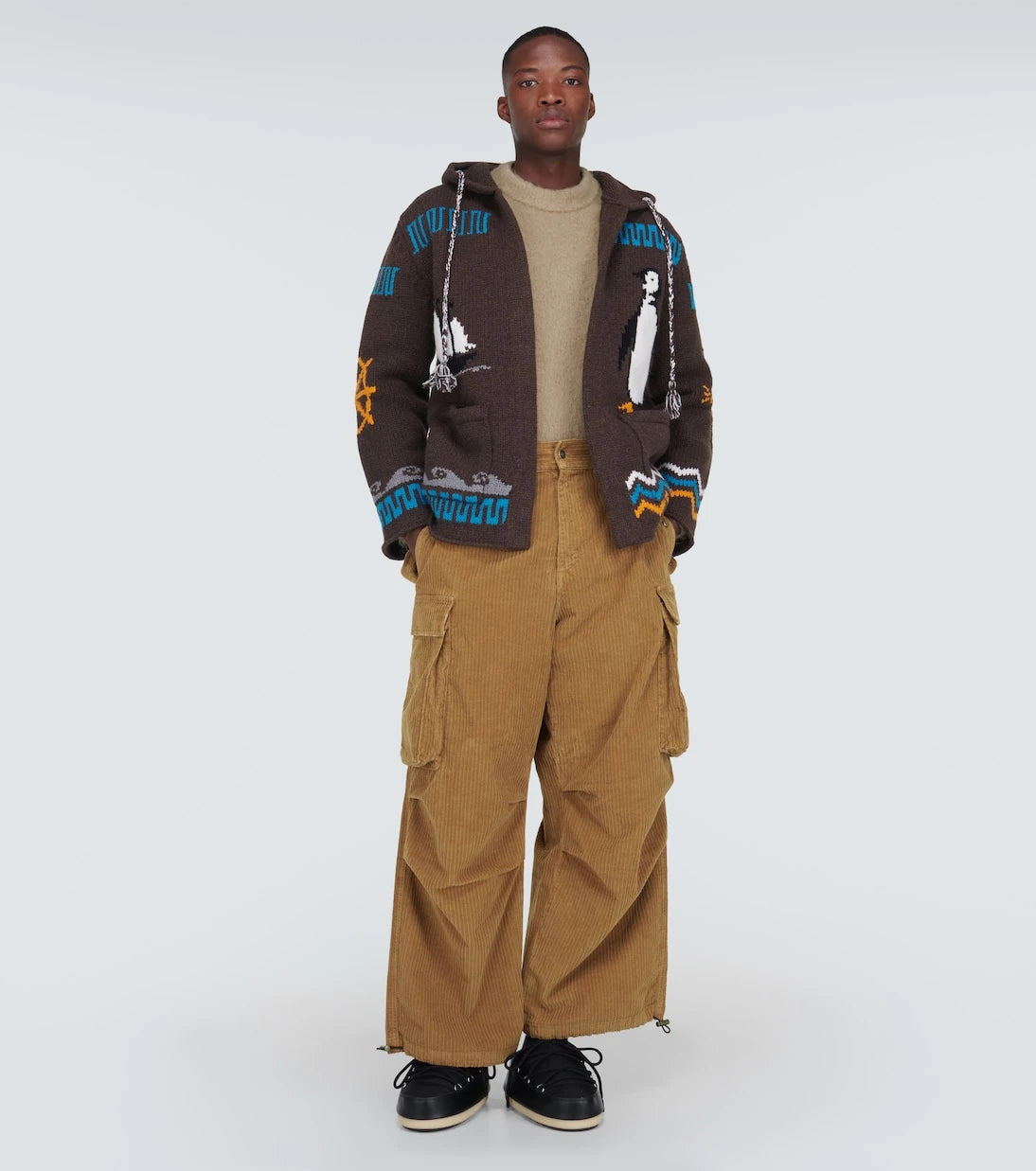 Alanui - Velvet corduroy cargo pants