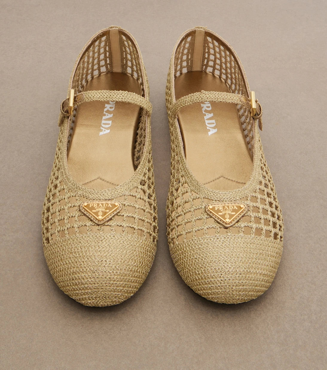 Prada - Crochet Mary Jane flats