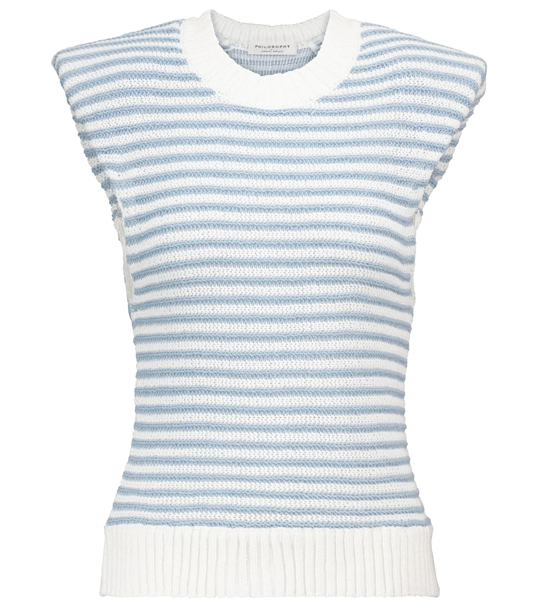 Philosophy di Lorenzo Serafini - Striped cotton-blend top