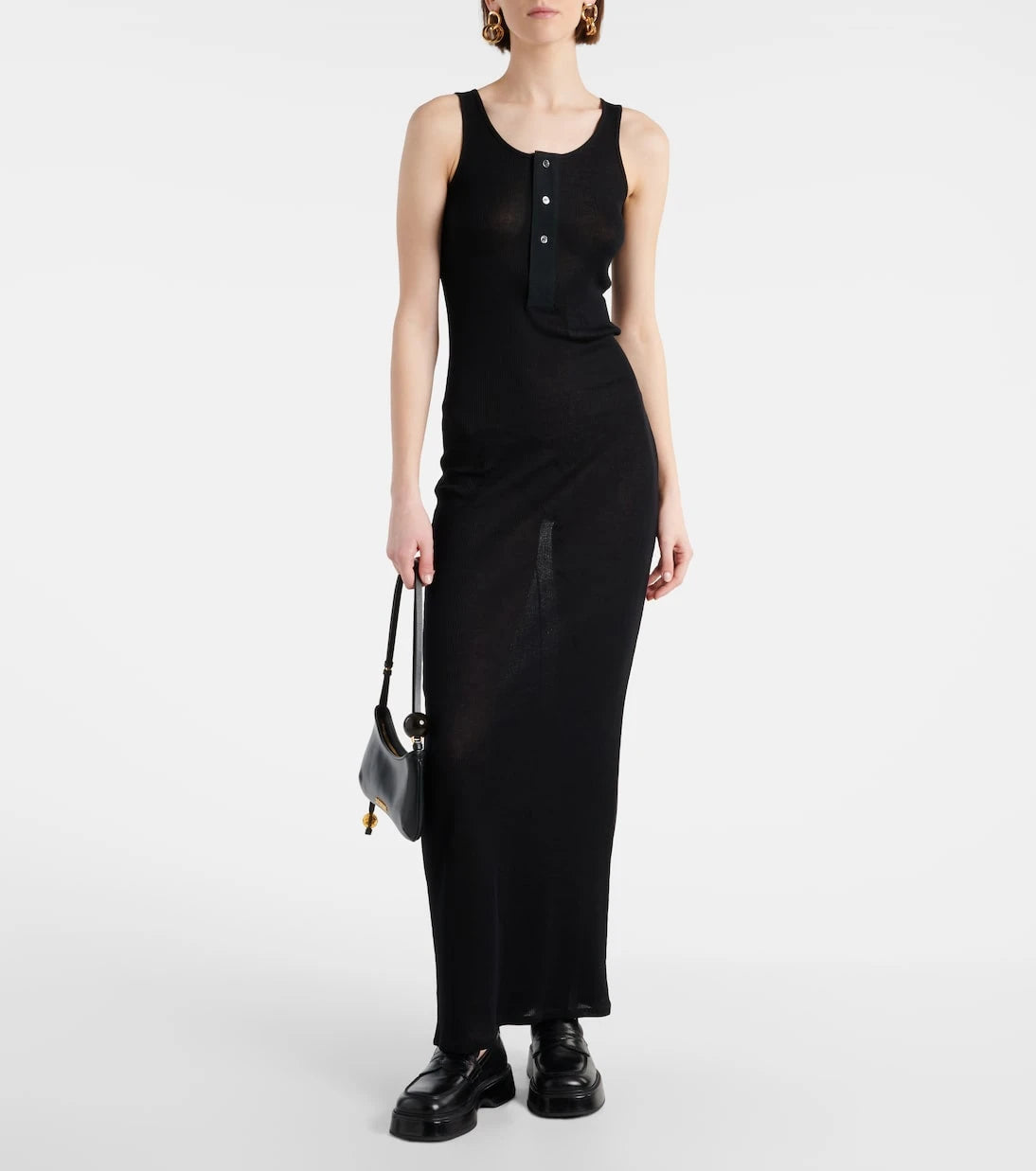 Ami Paris - Knitted cotton maxi dress