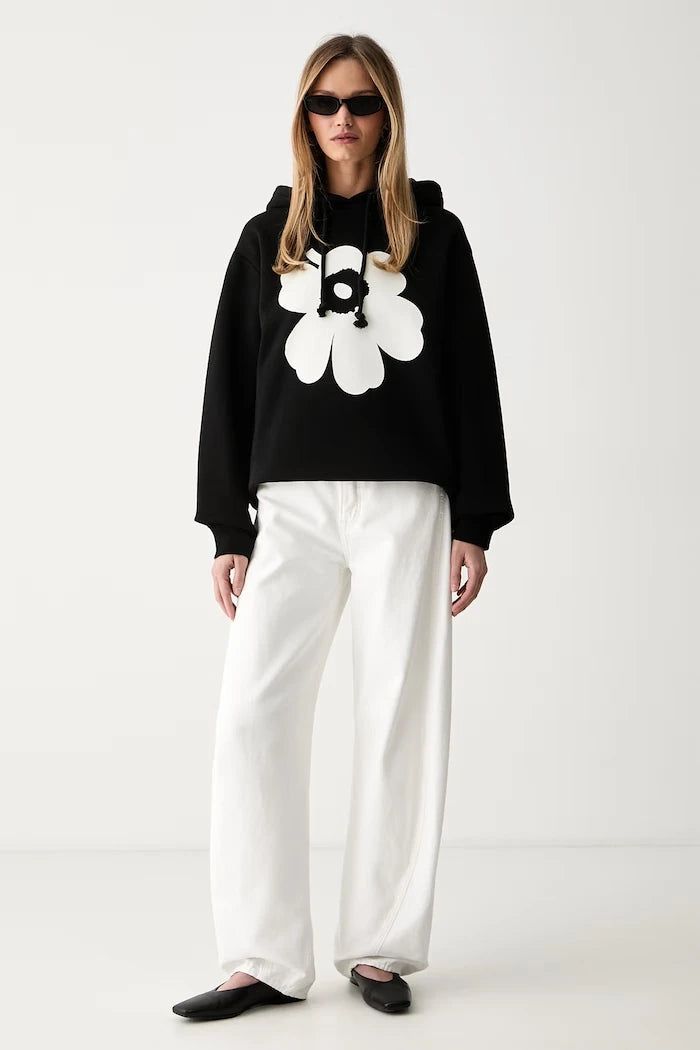 Marimekko kapüşonlu kadın pamuklu sweatshirt