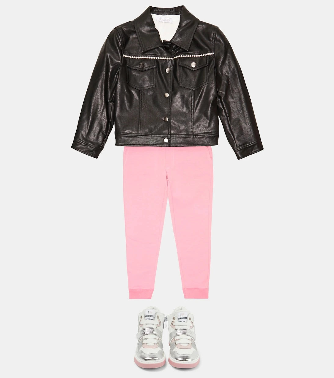 Monnalisa - x Disney® embellished biker jacket