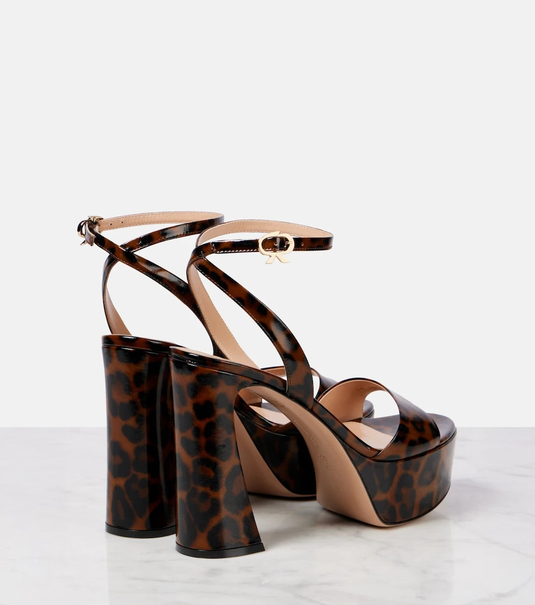 Gianvito Rossi - Nancy 110 leopard-print platform sandals