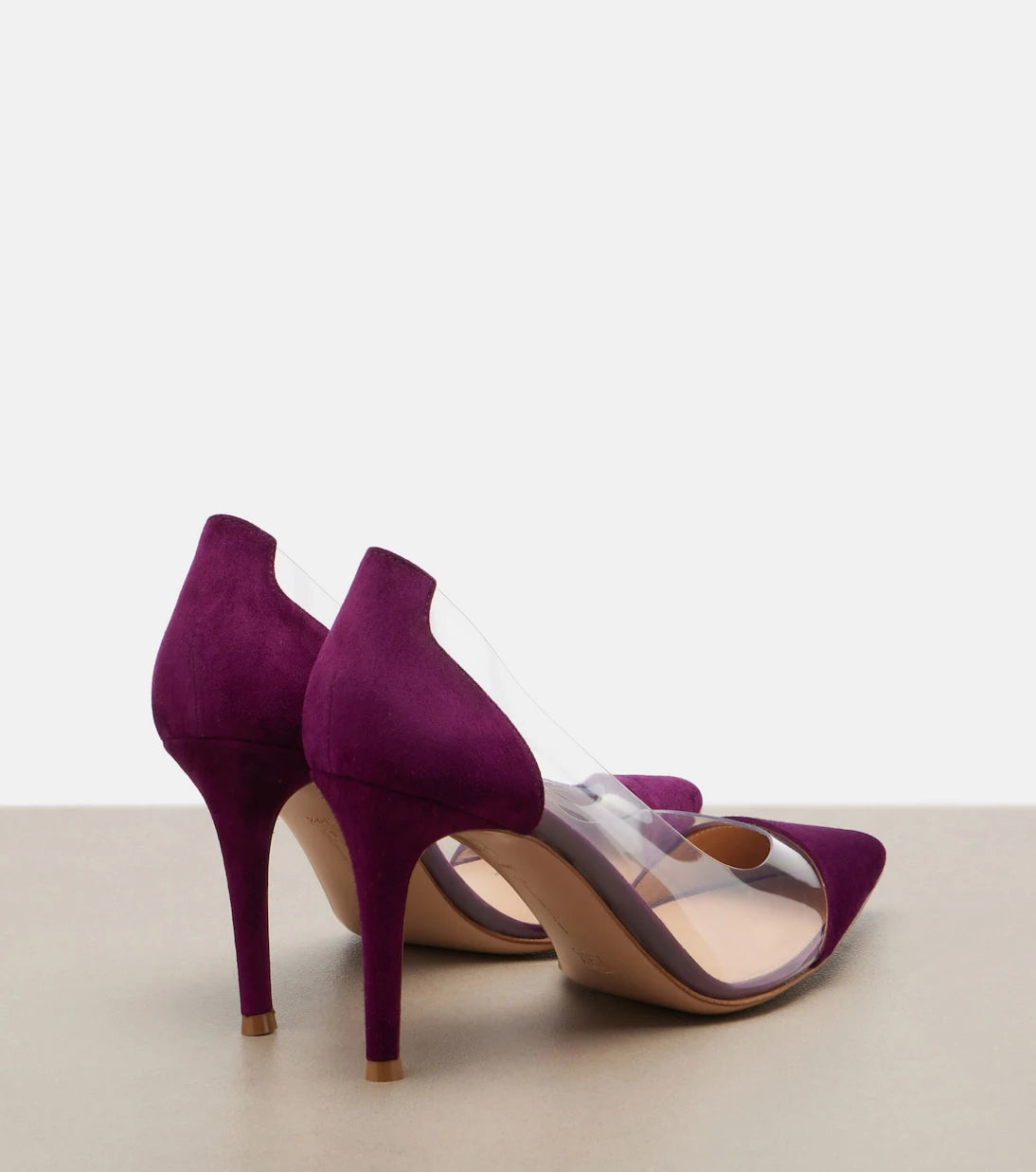 Gianvito Rossi - Plexi suede and TPU pumps