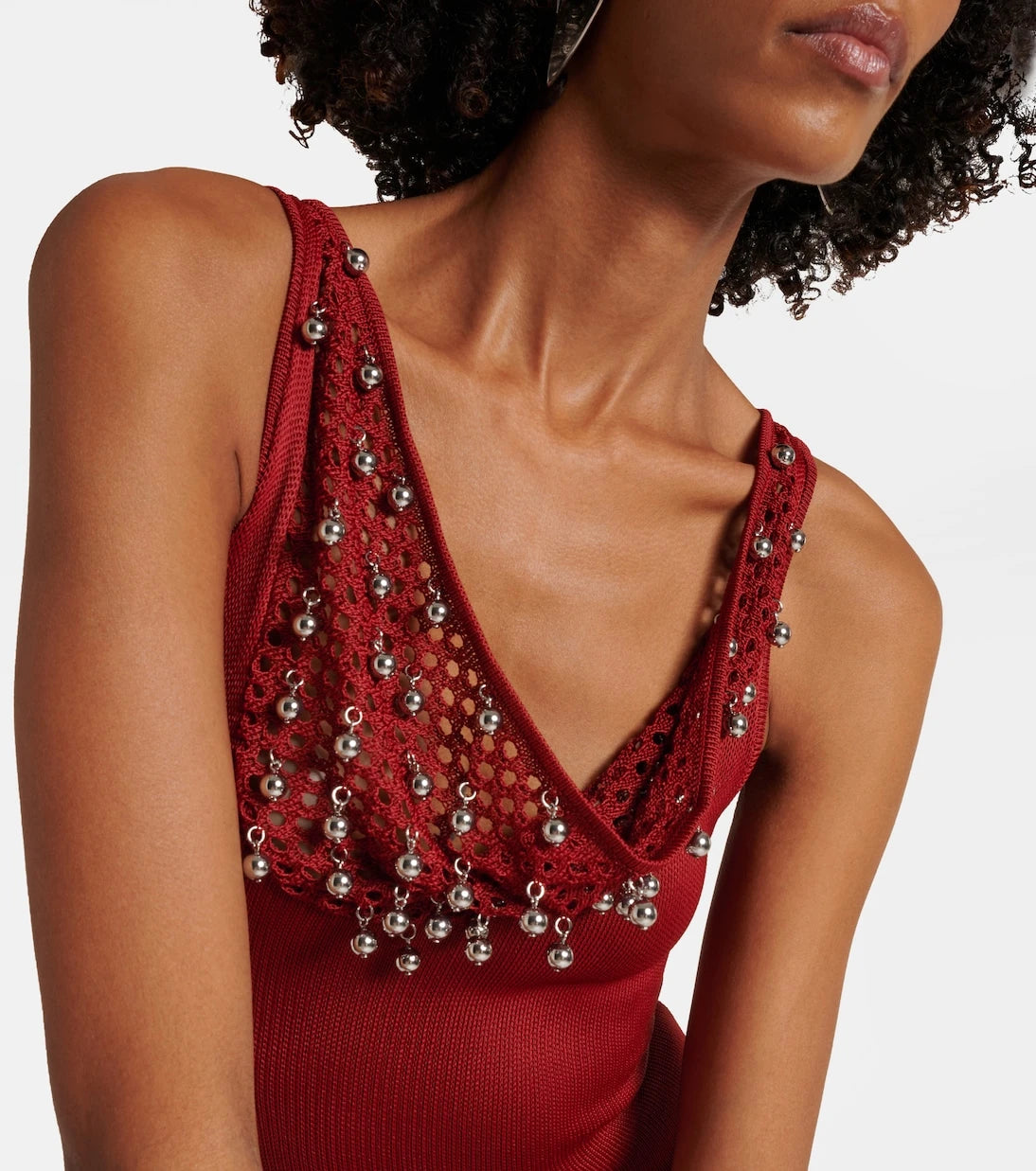 Rabanne - Embellished crochet midi dress