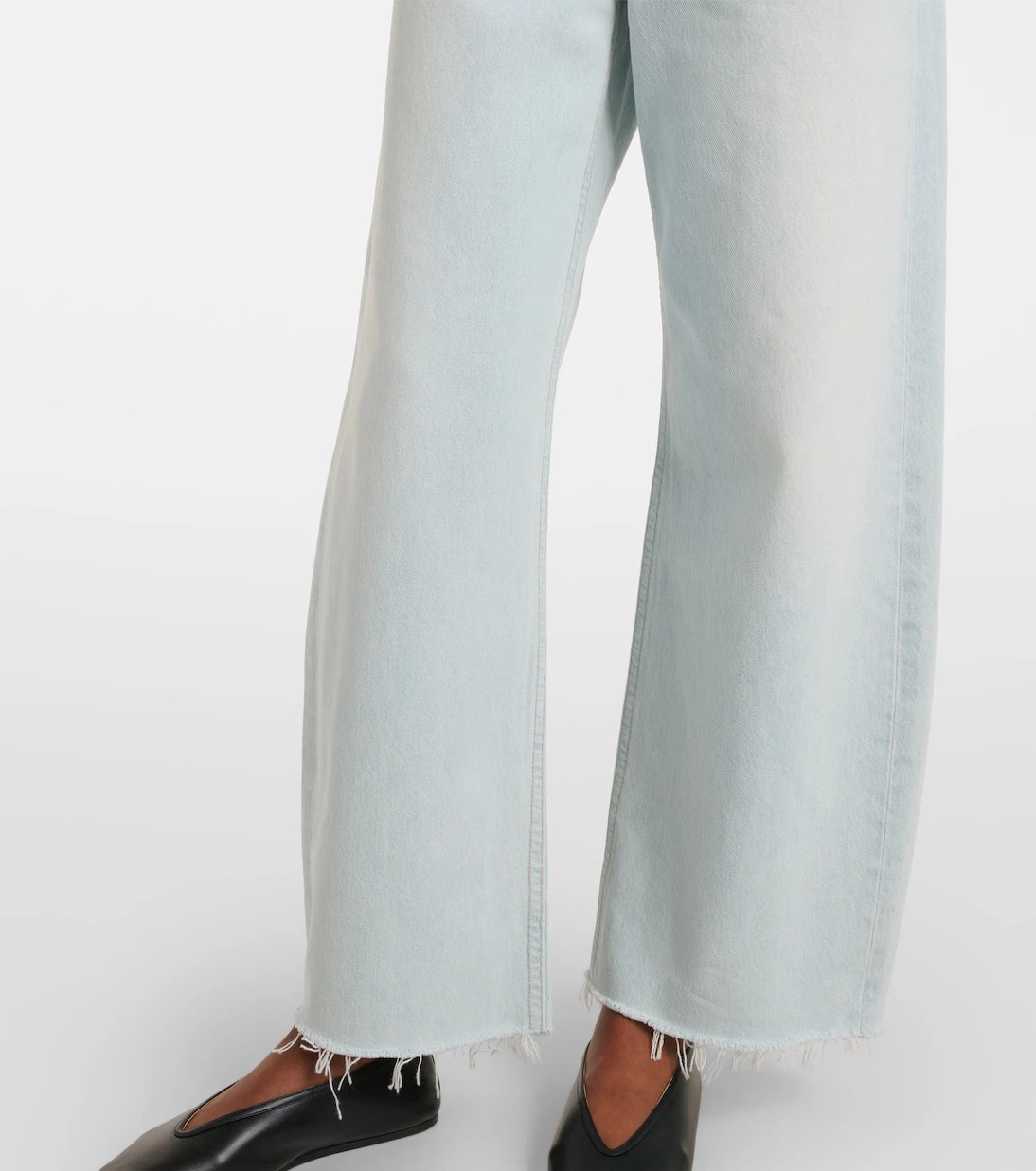 Agolde - Low Curve Fray mid-rise barrel-leg jeans