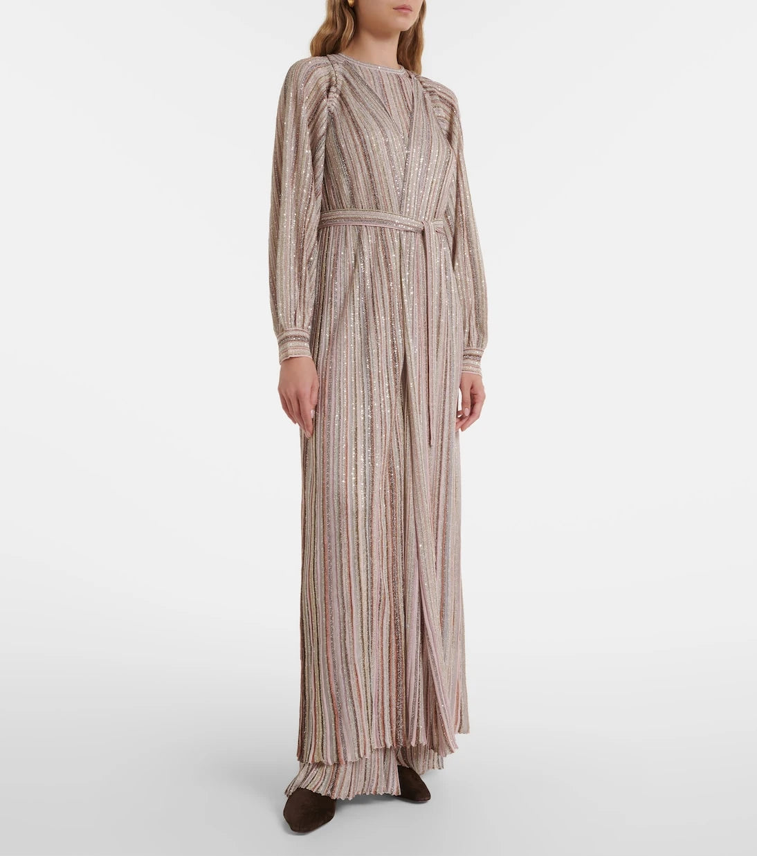 Missoni - Striped lamé wrap cardigan