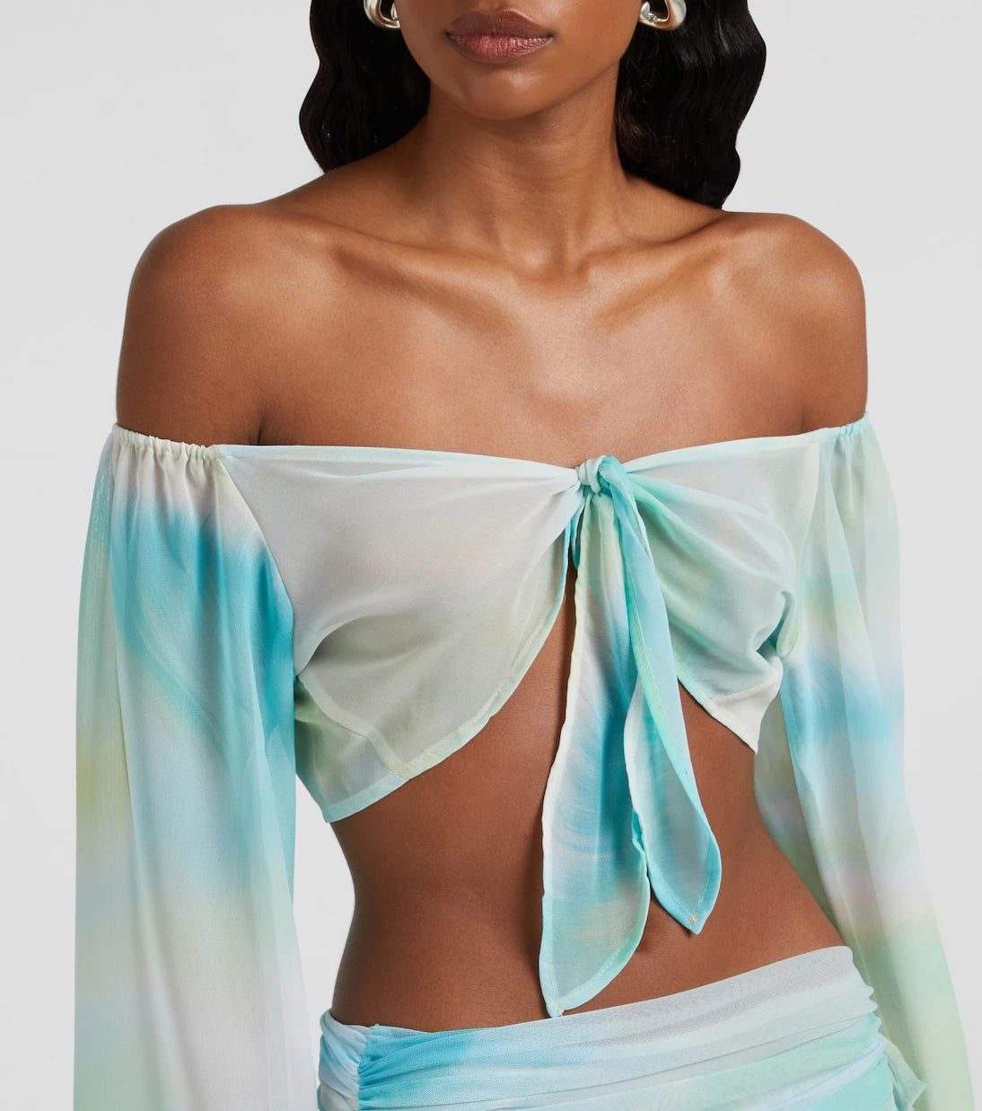 Bananhot - Grace semi-sheer off-shoulder top