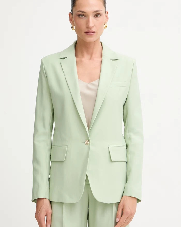 Morgan tek düğmeli kadın liocel blazer VMEDI.F