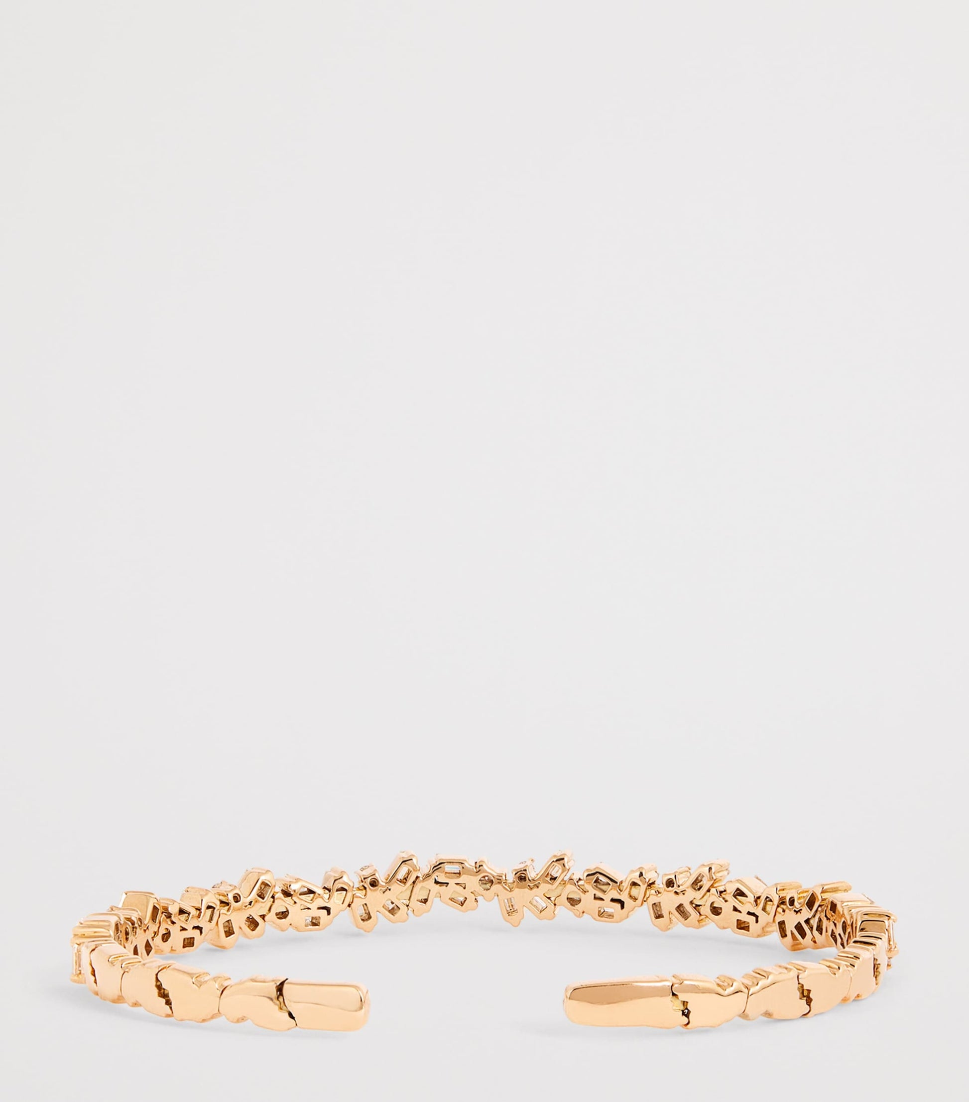 Small Rose Gold and Diamond Classic Fireworks Bangle