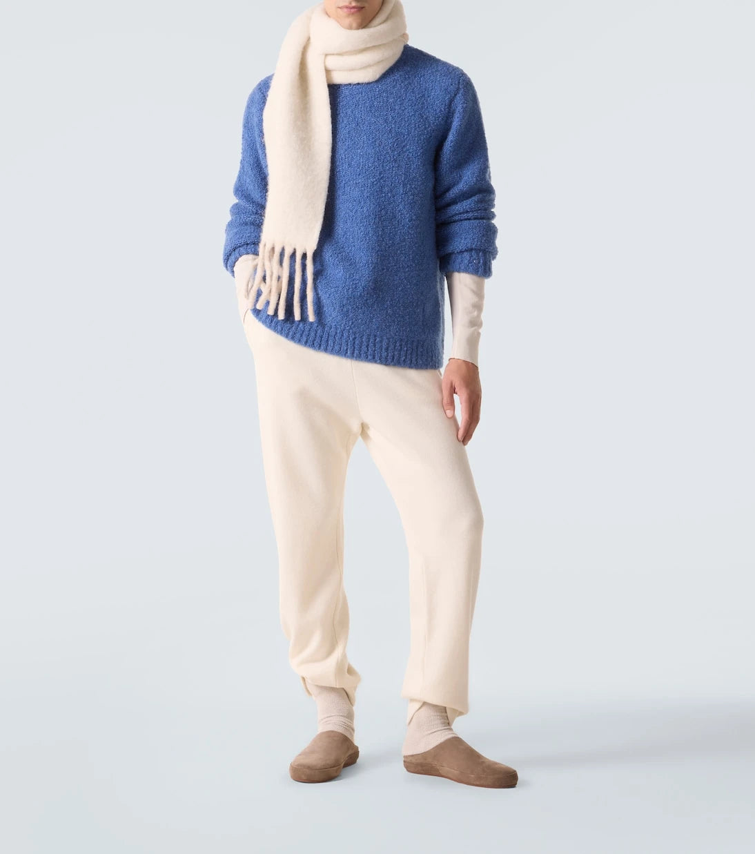God's True Cashmere - Cloud cashmere sweater with lapis lazuli