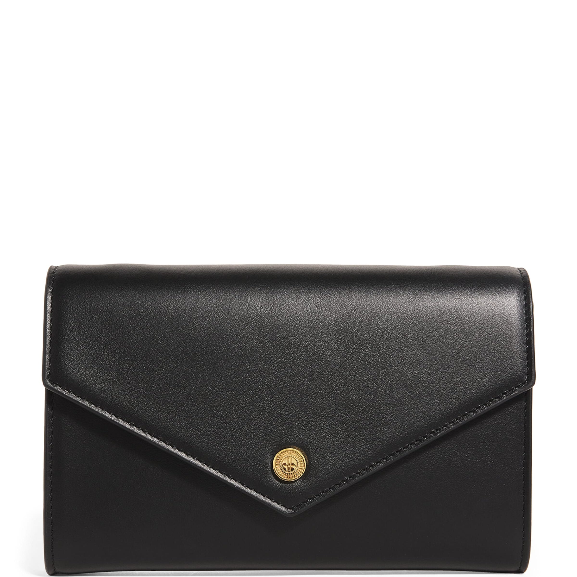 Harrods Black Leather Chain Wallet