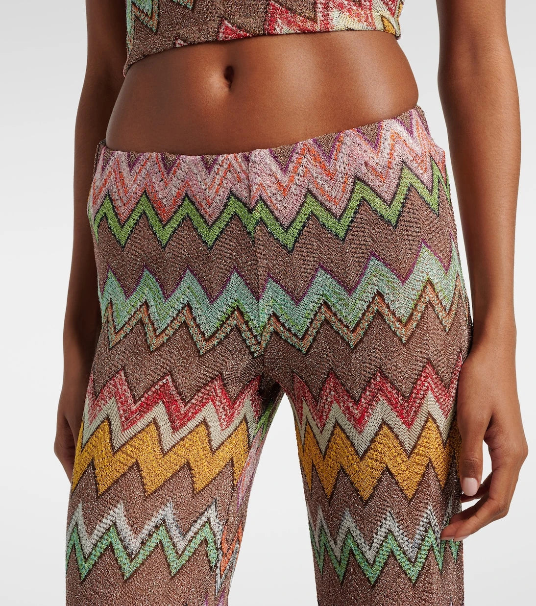 Missoni - Zigzag lamé flared pants