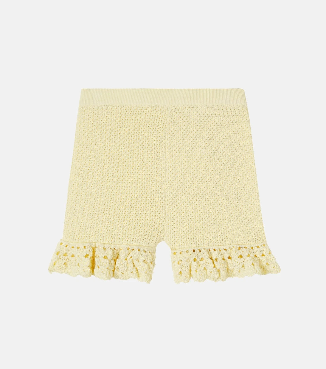 Self-Portrait Kids - Crystal-embellished knitted shorts