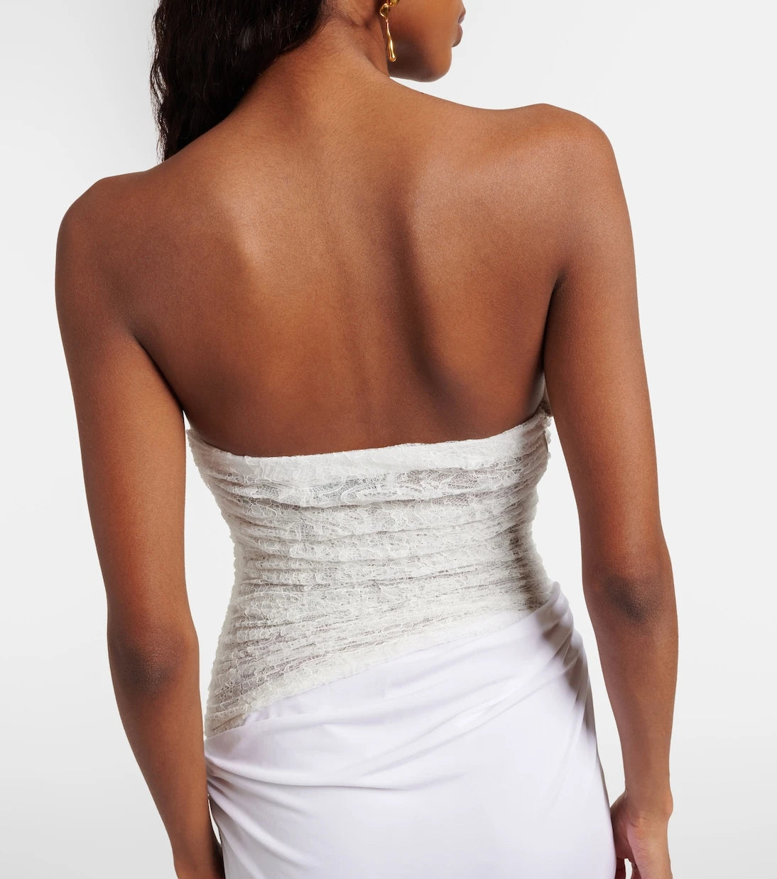 Christopher Esber - Salacia ruched lace and jersey gown