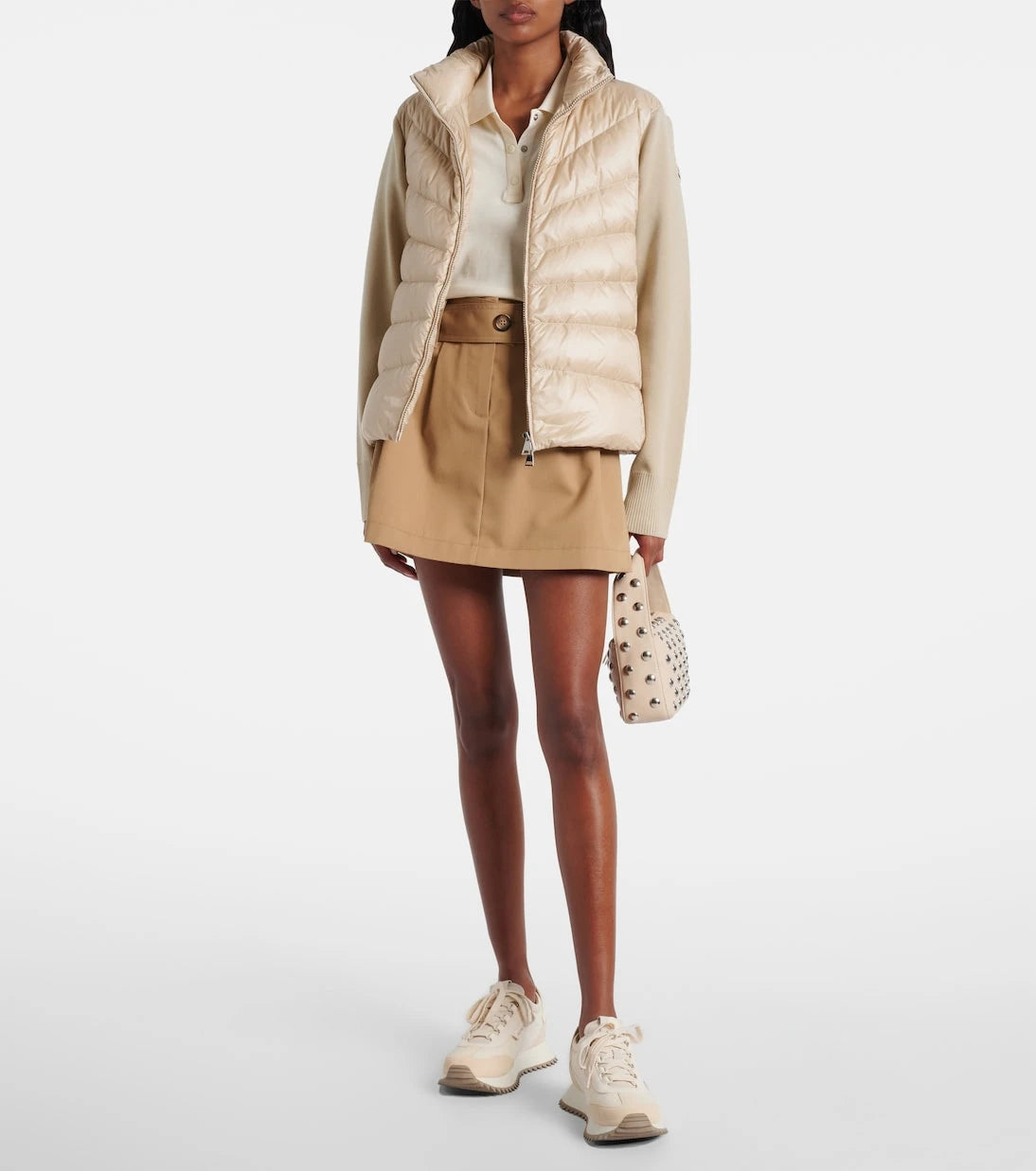 Moncler - Down-paneled virgin wool cardigan