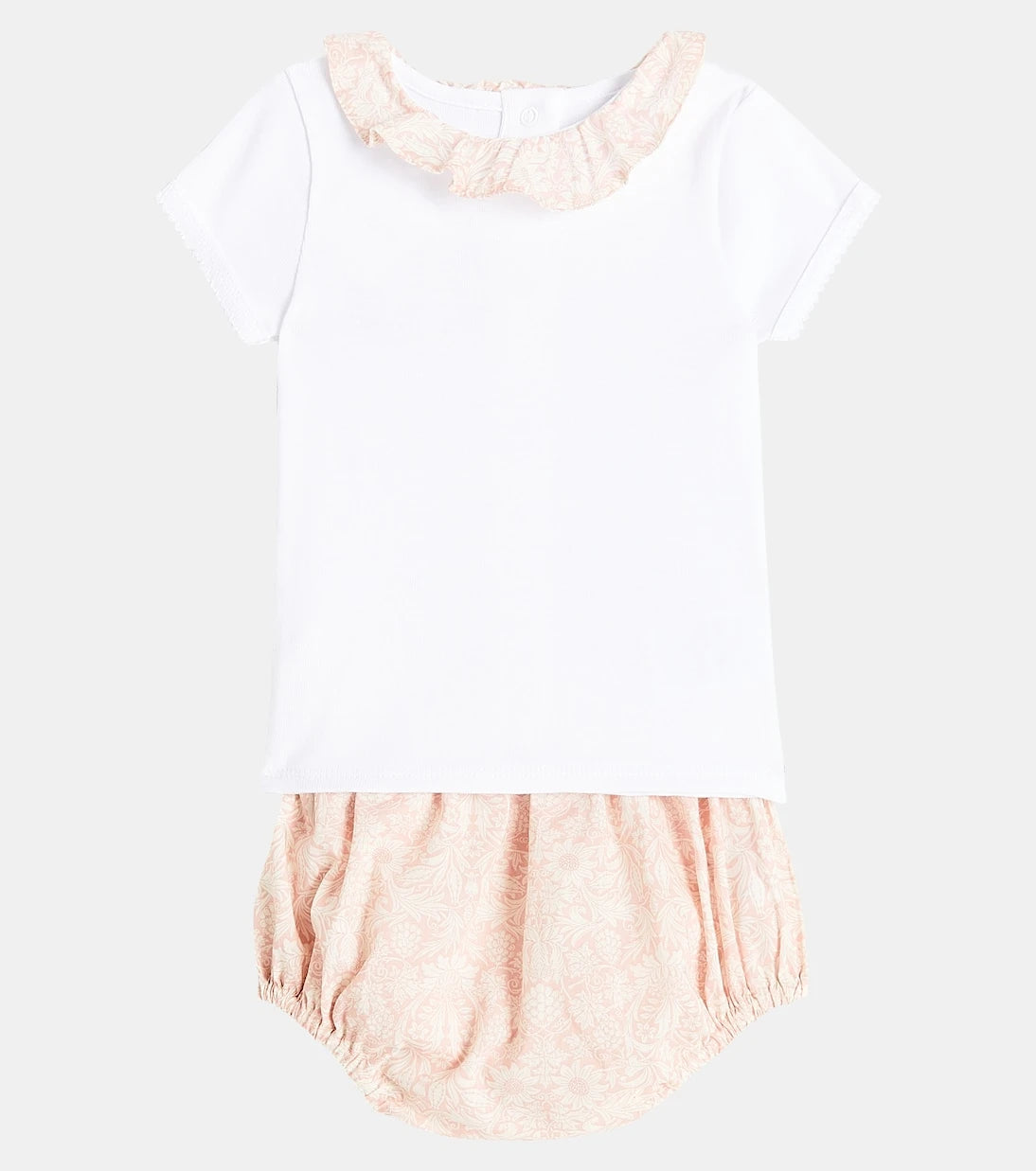 Bonpoint - Baby cotton top, bloomers and rattle set