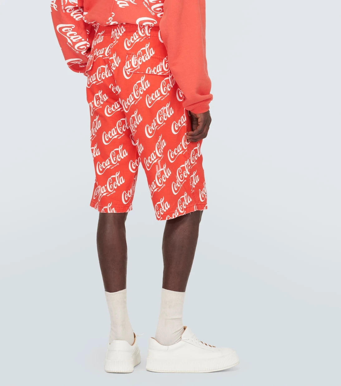 ERL - Printed cotton canvas Bermuda shorts