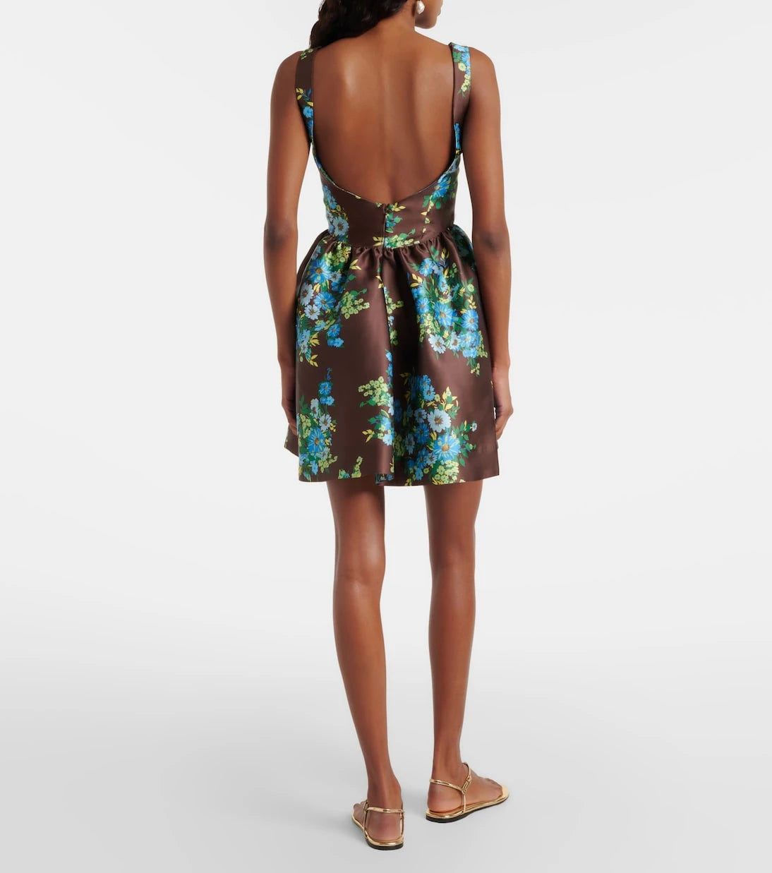 Alémais - Floral peplum satin minidress