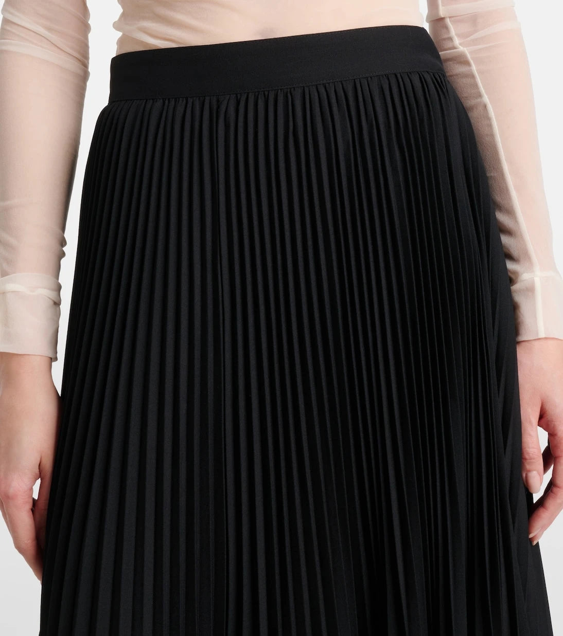 Junya Watanabe - Plissé wool-blend maxi skirt