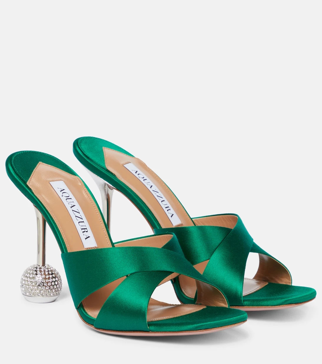 Aquazzura - Yes Darling 95 satin sandals