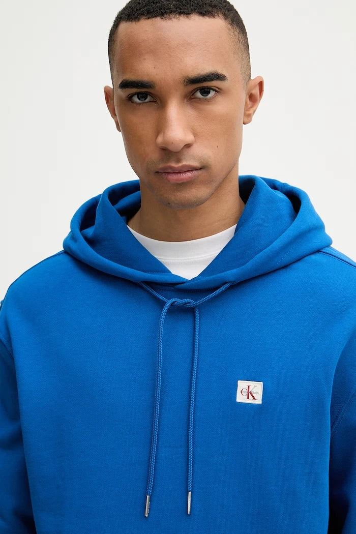 Calvin Klein Jeans Erkek Pamuklu Kapüşonlu Sweatshirt