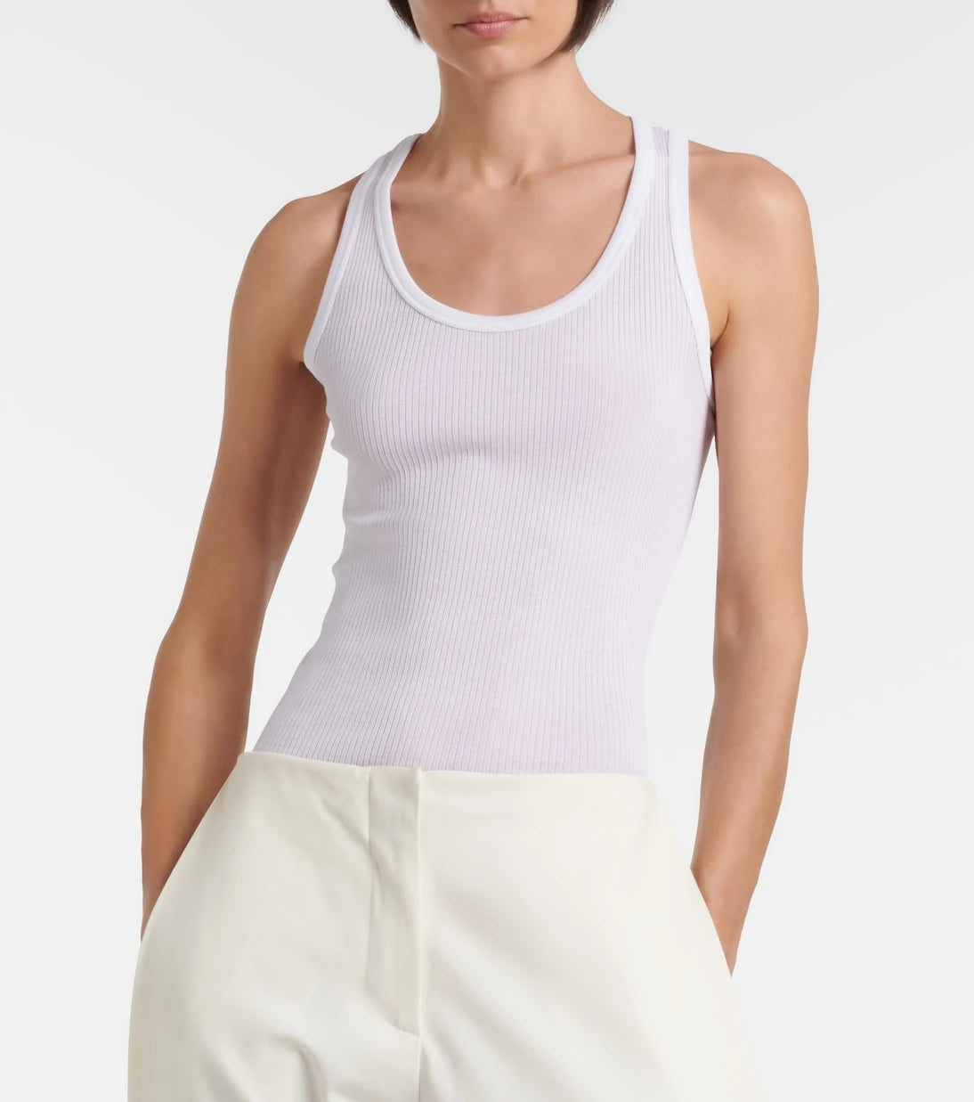 The Row - Cendrea ribbed-knit cotton tank top