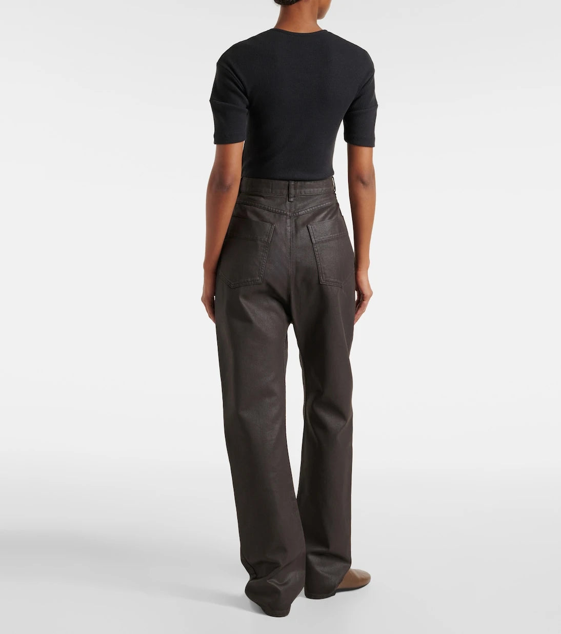 Lemaire - High-rise cotton wide-leg pants