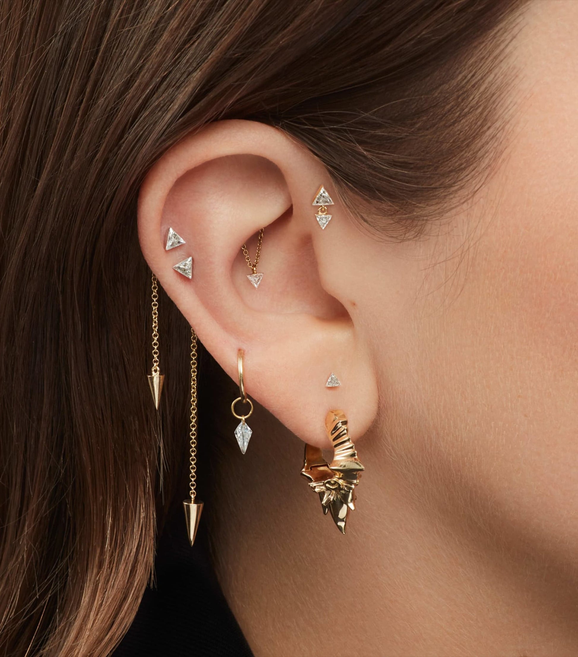 Maria Tash Gold Single Hoop Earring (6.5mm)