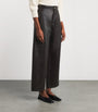 Lauren Manoogian Brown Leather Wide-Leg Trousers