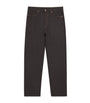 Virgin Wool Denim-Effect Trousers