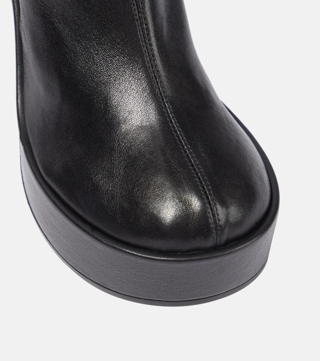 Versace - Leather over-the-knee boots