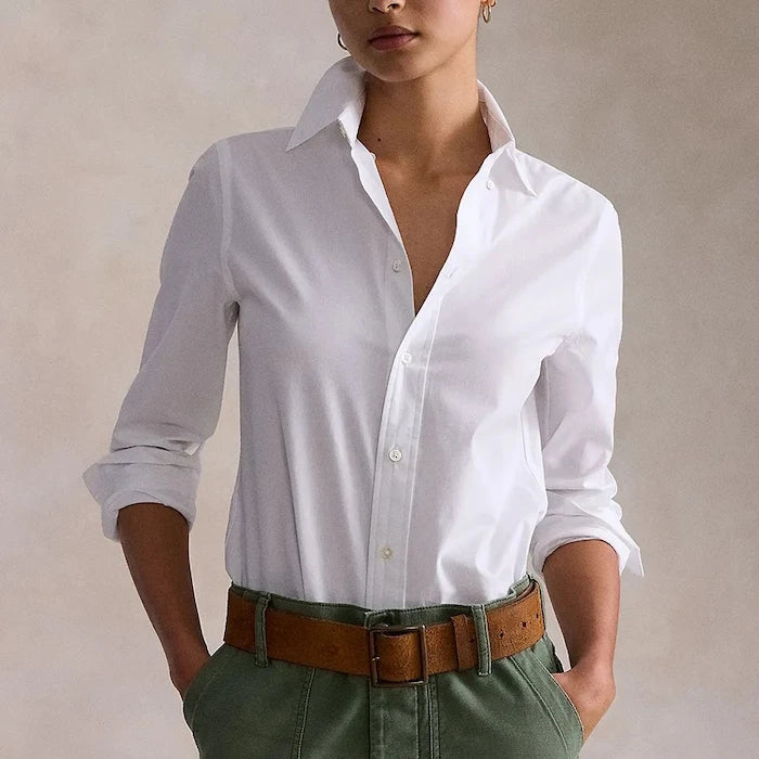 Polo Ralph Lauren риза дамска от памук с еластан