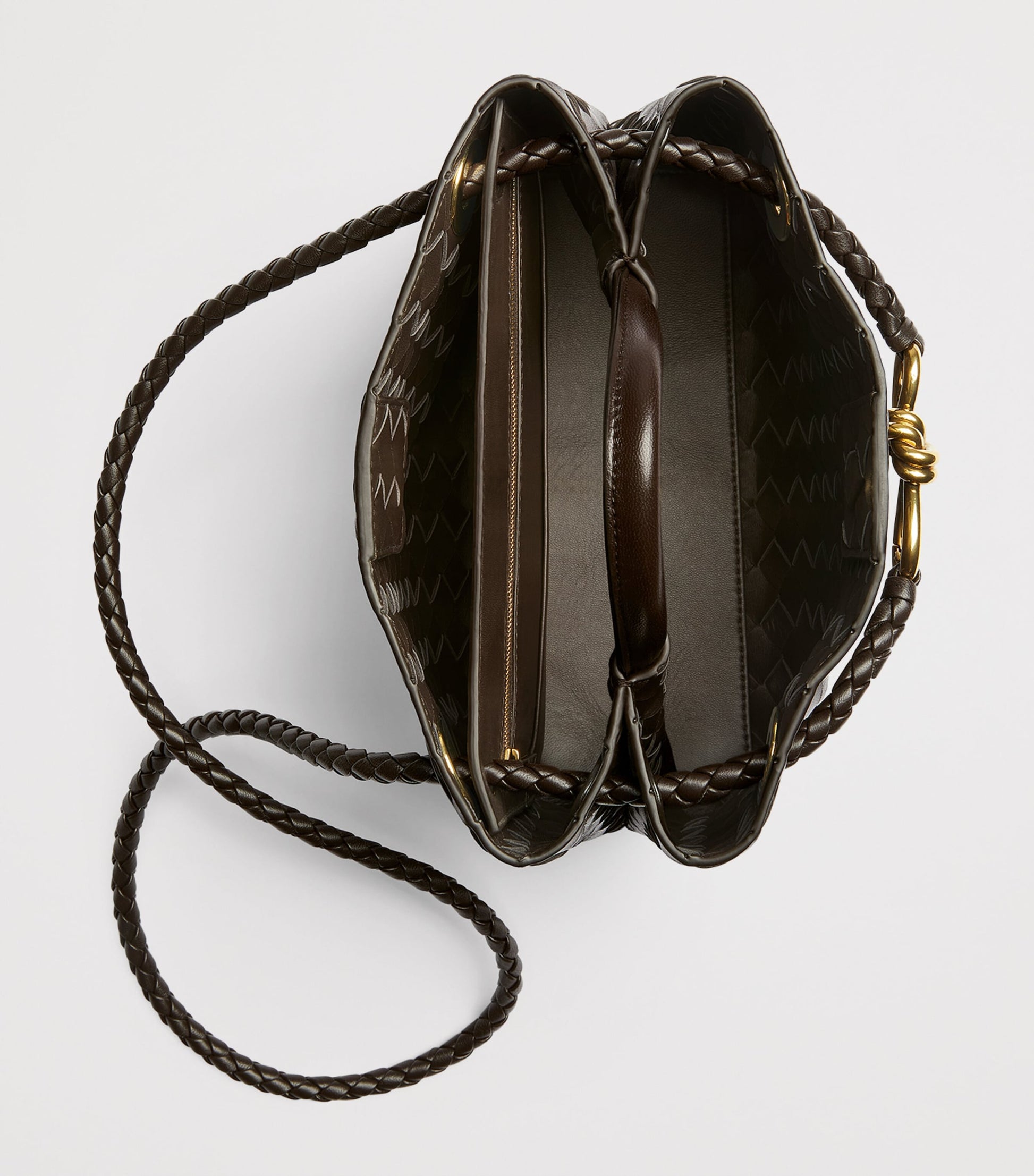 Small Leather Andiamo Top-Handle Bag FONDANT-M BRASS-FOND