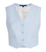 Blue Mélange-Weave Waistcoat