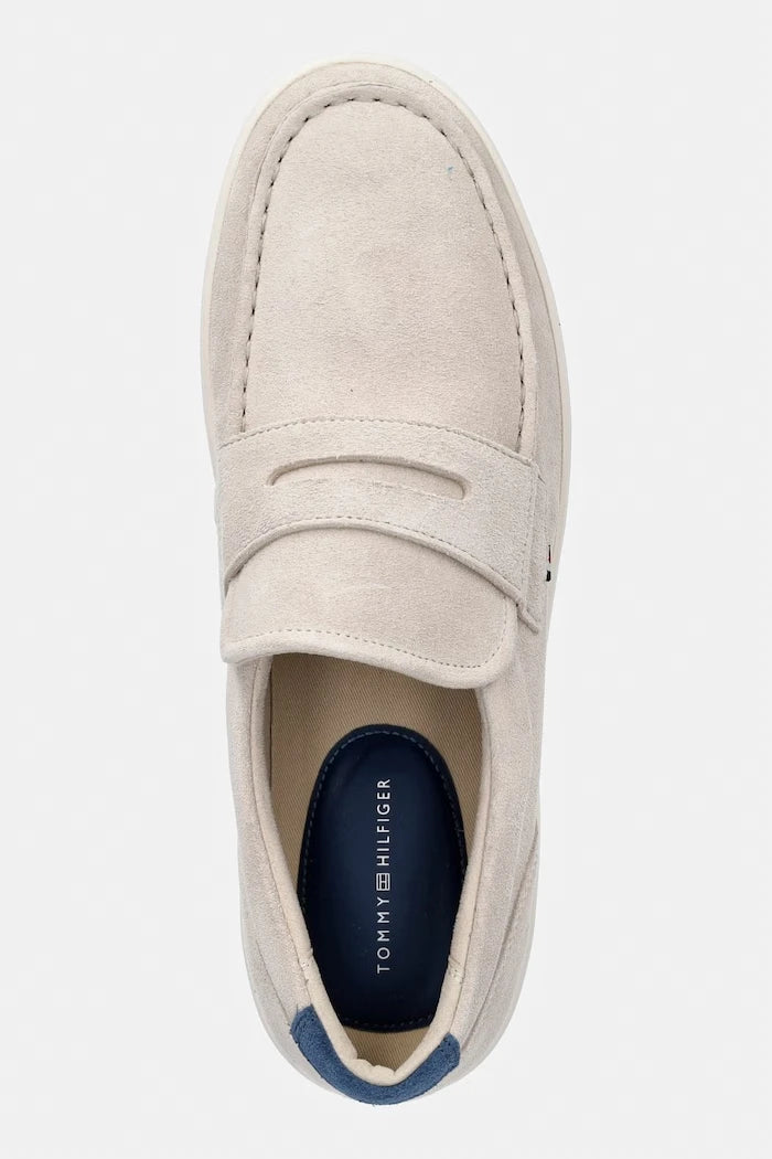 Tommy Hilfiger erkek süet mokasen MODERN LIGHT HYBRID SUEDE LOAFER