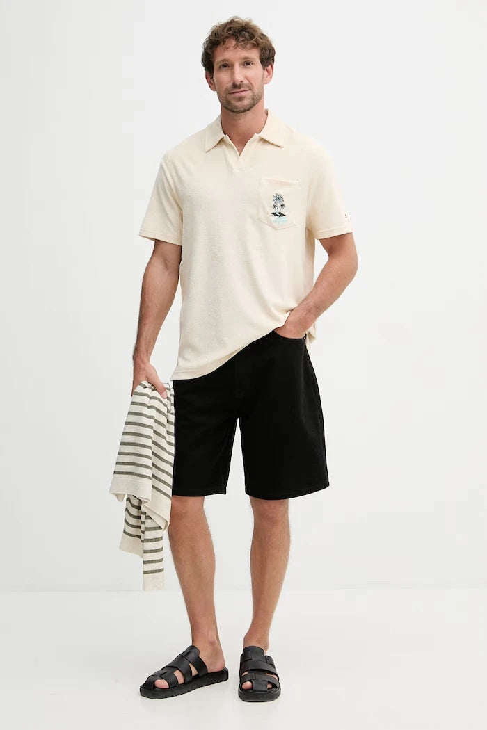Tommy Hilfiger тениска с яка мъжка с памук SUMMER