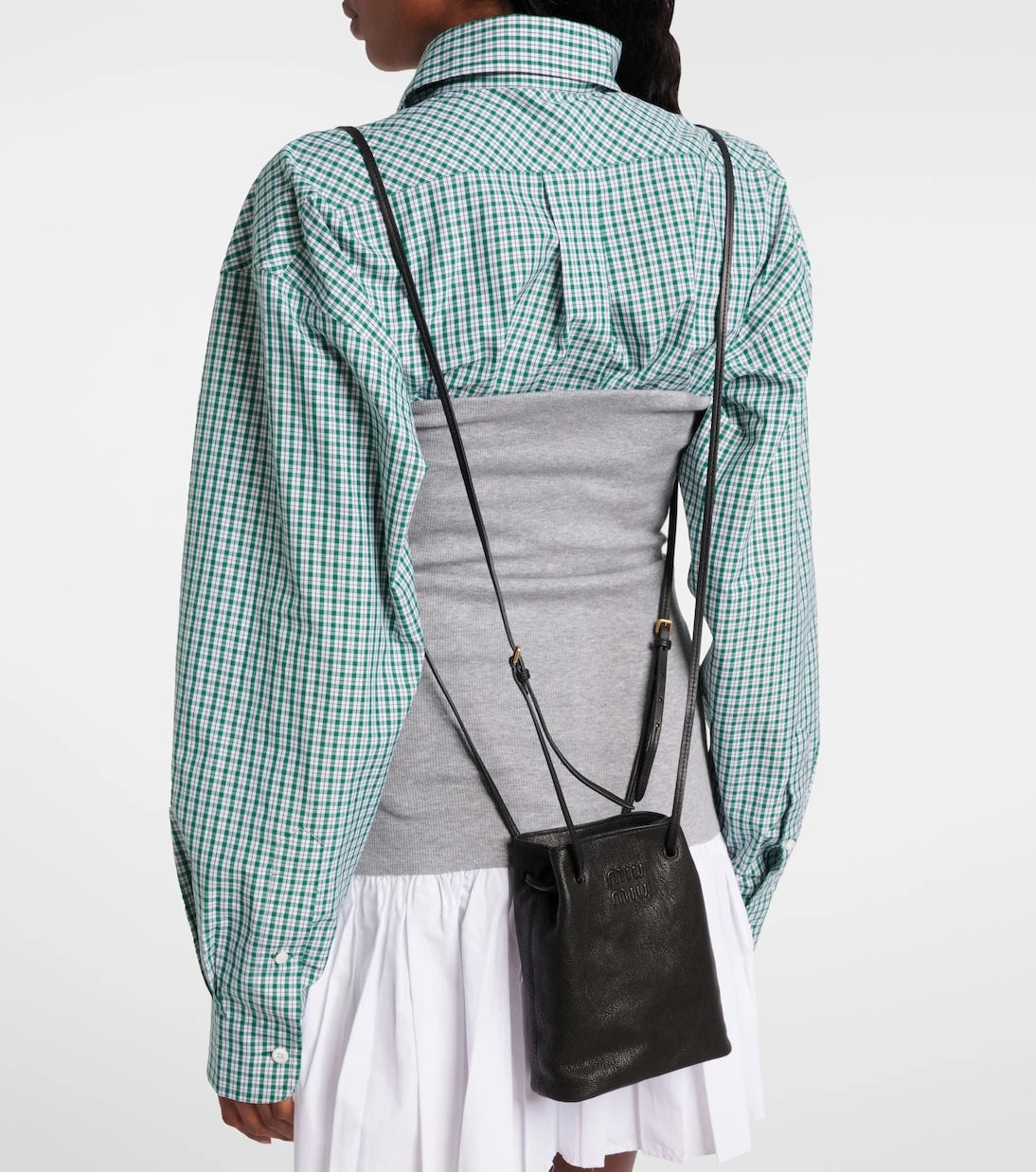 Miu Miu - Logo leather crossbody bag