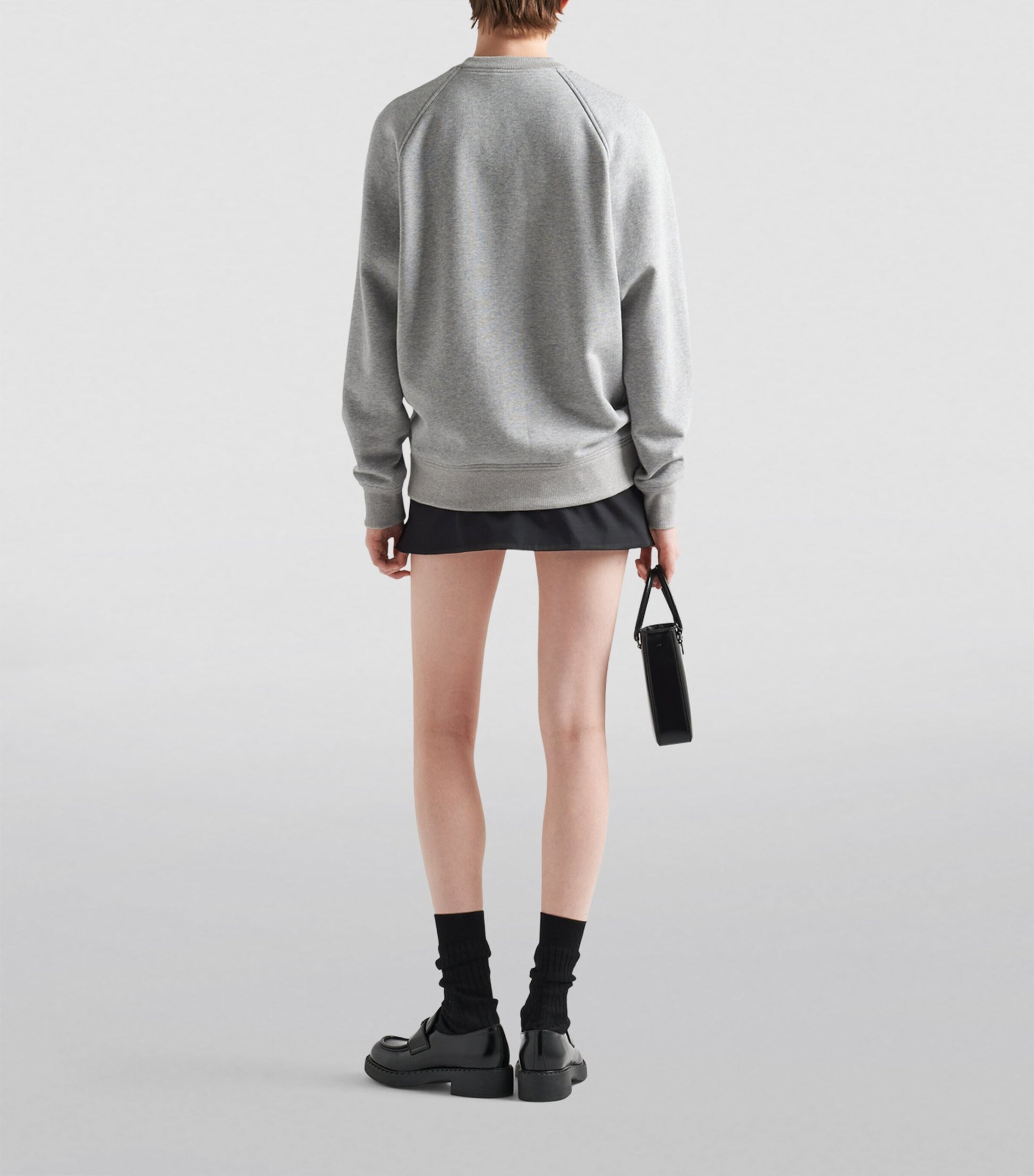 Grey Cotton Logo Sweatshirt