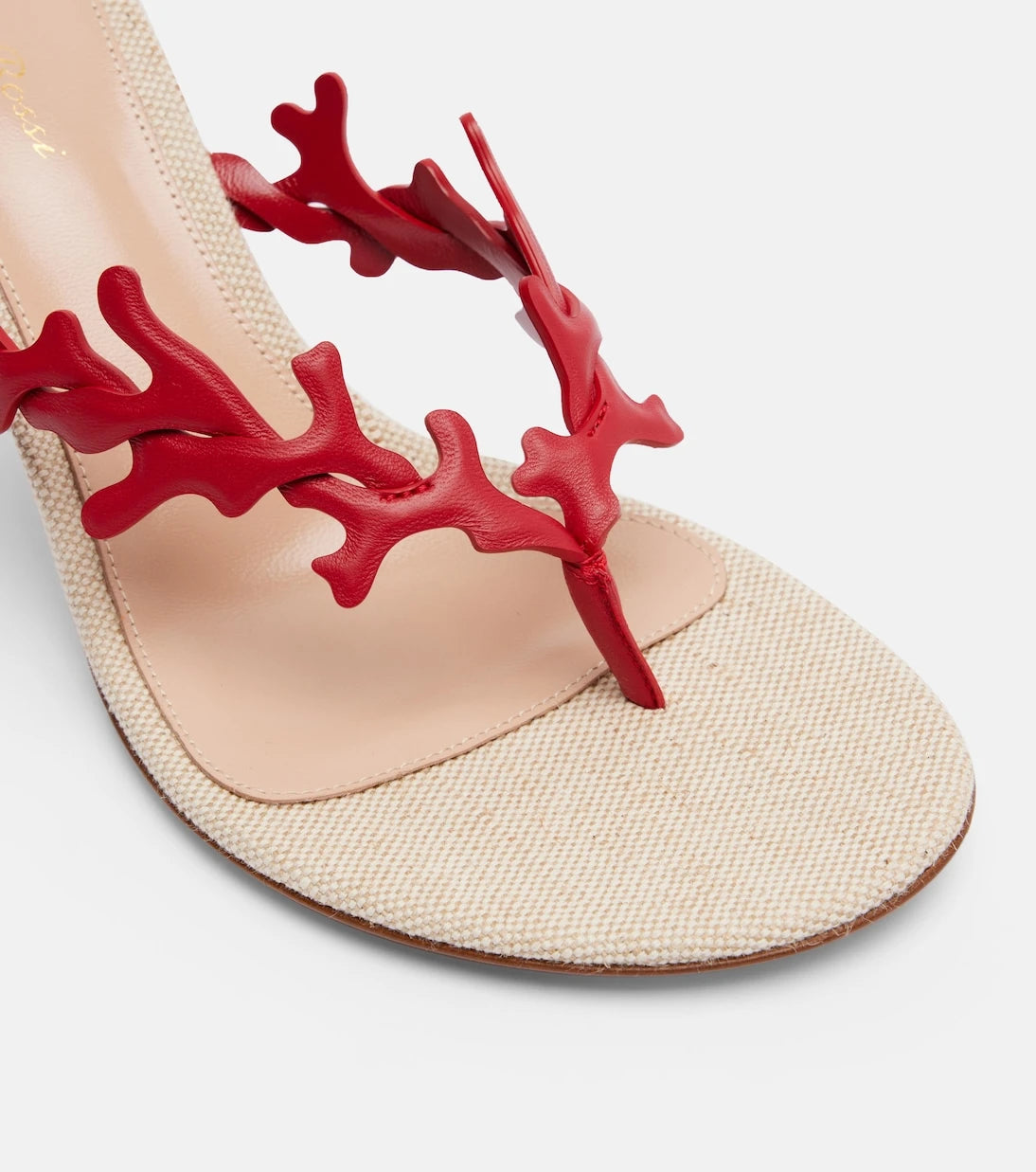 Gianvito Rossi - Ocean canvas and leather thong sandals