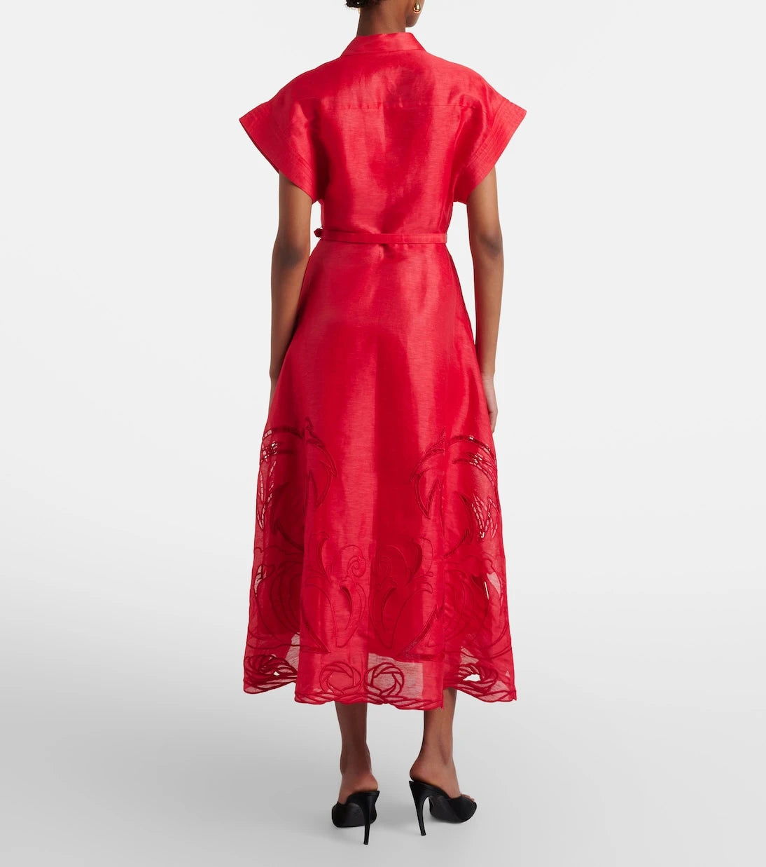 Leo Lin - Aubrey linen-blend canvas midi dress