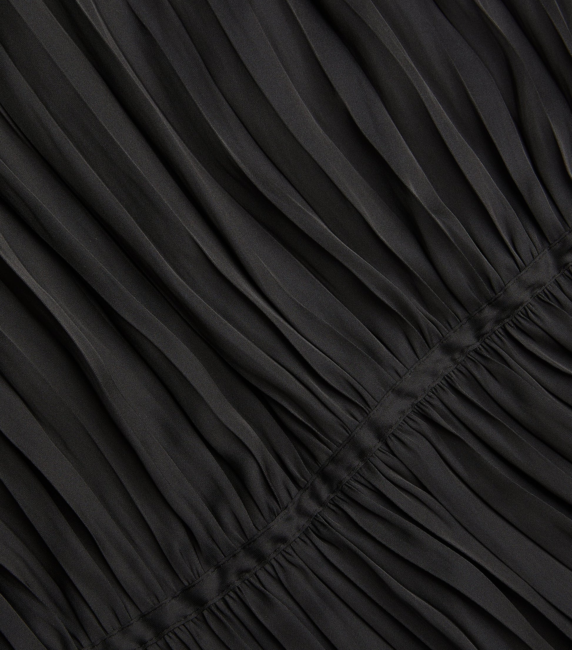 Maje Black Sleeveless Pleated Top