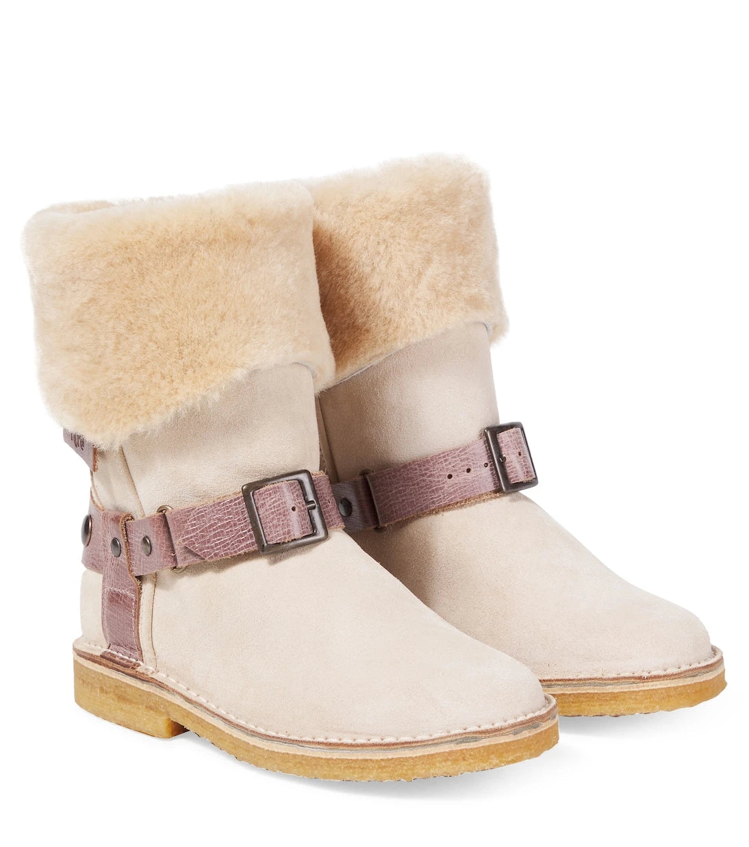 PèPè - Shearling-lined suede boots